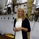 29.juli: Kronprinsessen åpner Tall Ships' Races Kristiansand. Her ved skoleskipet Sørlandet som hører hjemme i Kristiansand. (Foto: Tor Erik Schrøder / Scanpix)